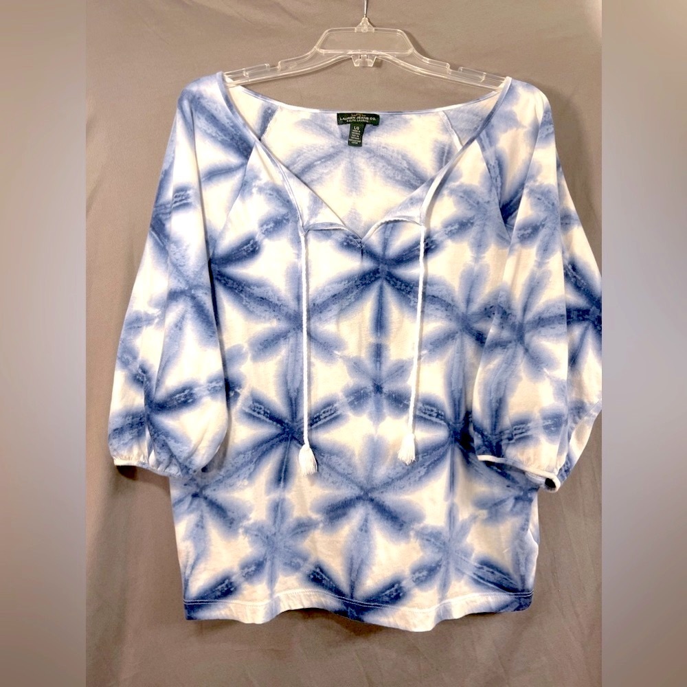 🌺Lauren Jeans Co. / Ralph Lauren Tie-Dye Blouse🌸🌺